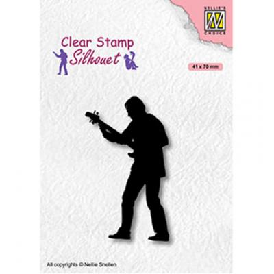 Nellie's Choice Clear Stamp - Guitar Player